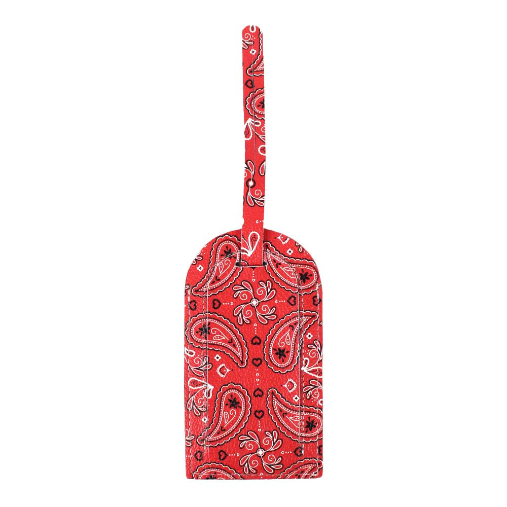 Tag de Mala Estampa Paisley em Couro Personalizada