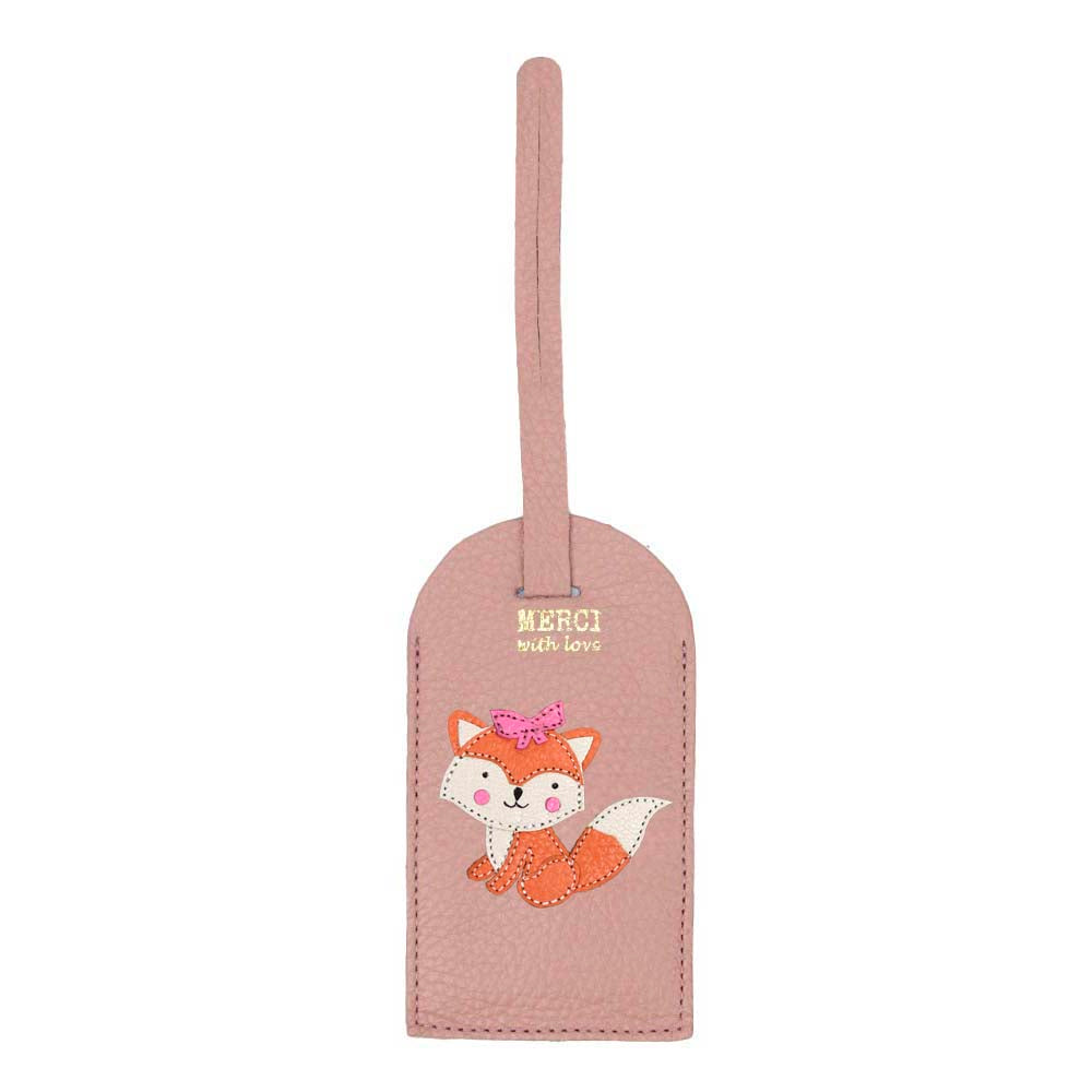 Tag de mala Raposa Feminina em Couro Personalizada
