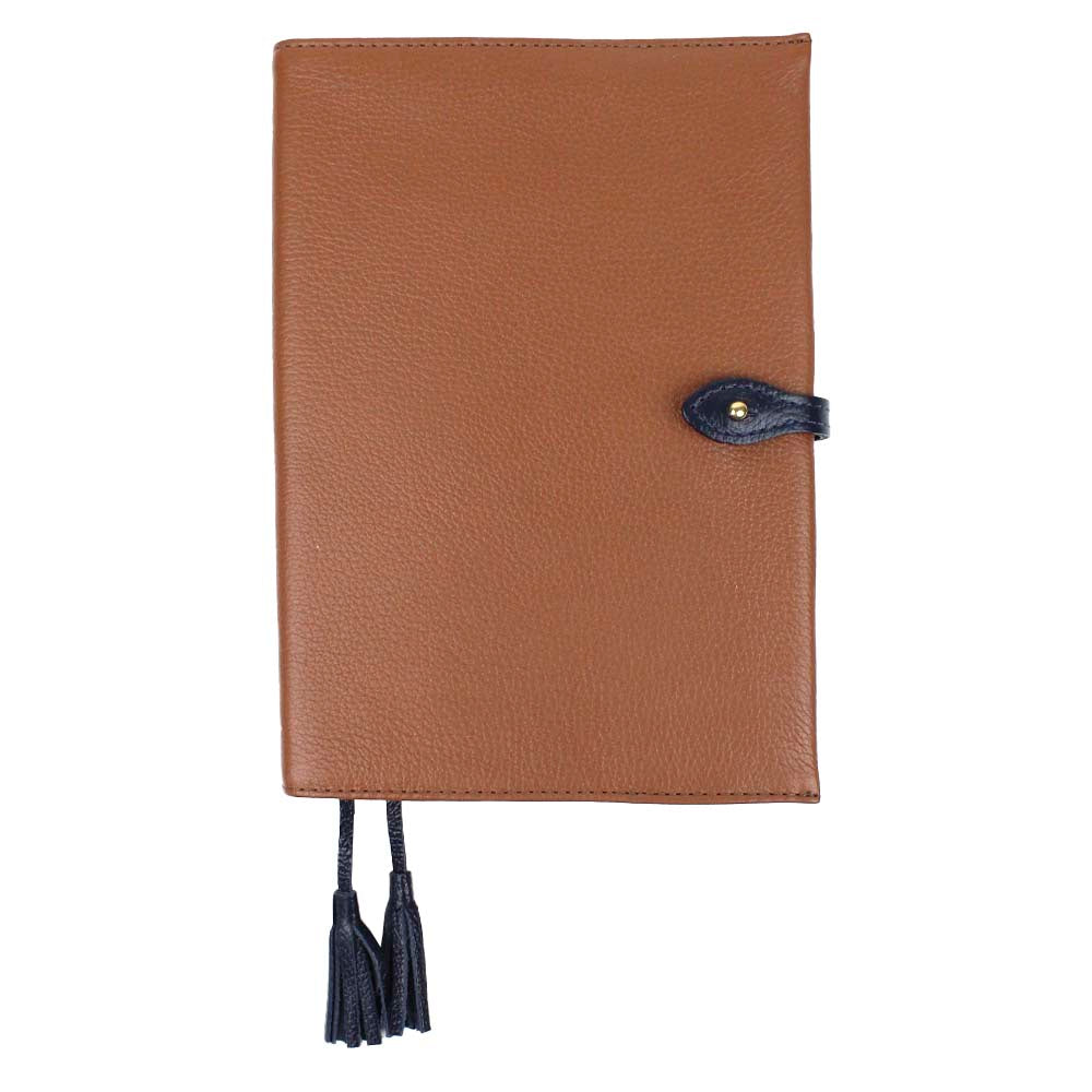 Agenda G 2026 Caramelo Liso com Marinho Liso Pronta Entrega