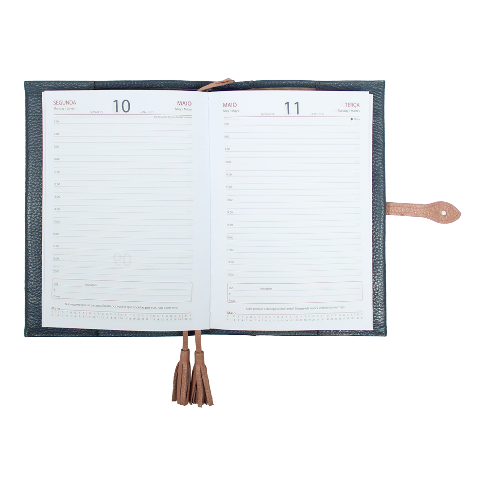 Agenda G 2025 em Couro Personalizada