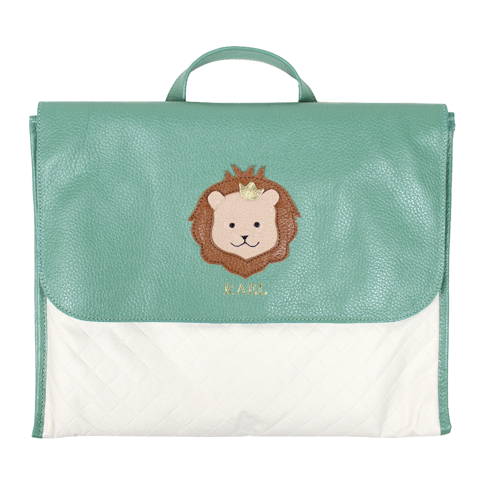 Quick Baby Change Rei Leão em Couro Personalizado