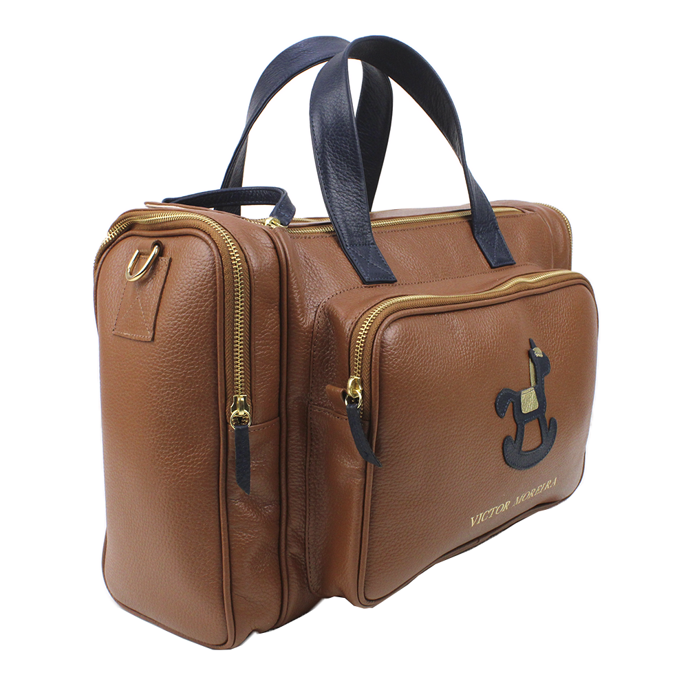 Baby Weekend Bag Little Horse em Couro Personalizada