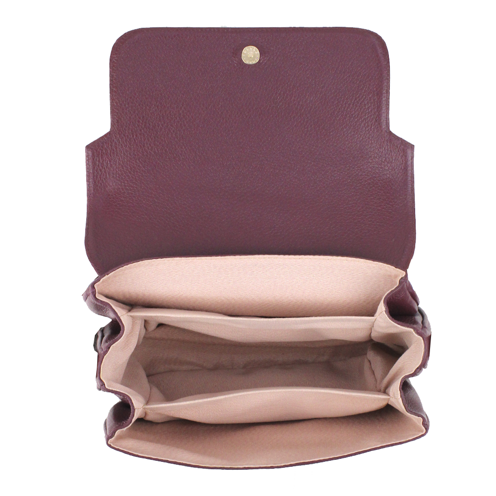 Bolsa Adele Burgundy Liso Pronta Entrega