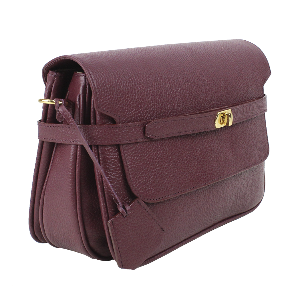 Bolsa Adele Burgundy Liso Pronta Entrega