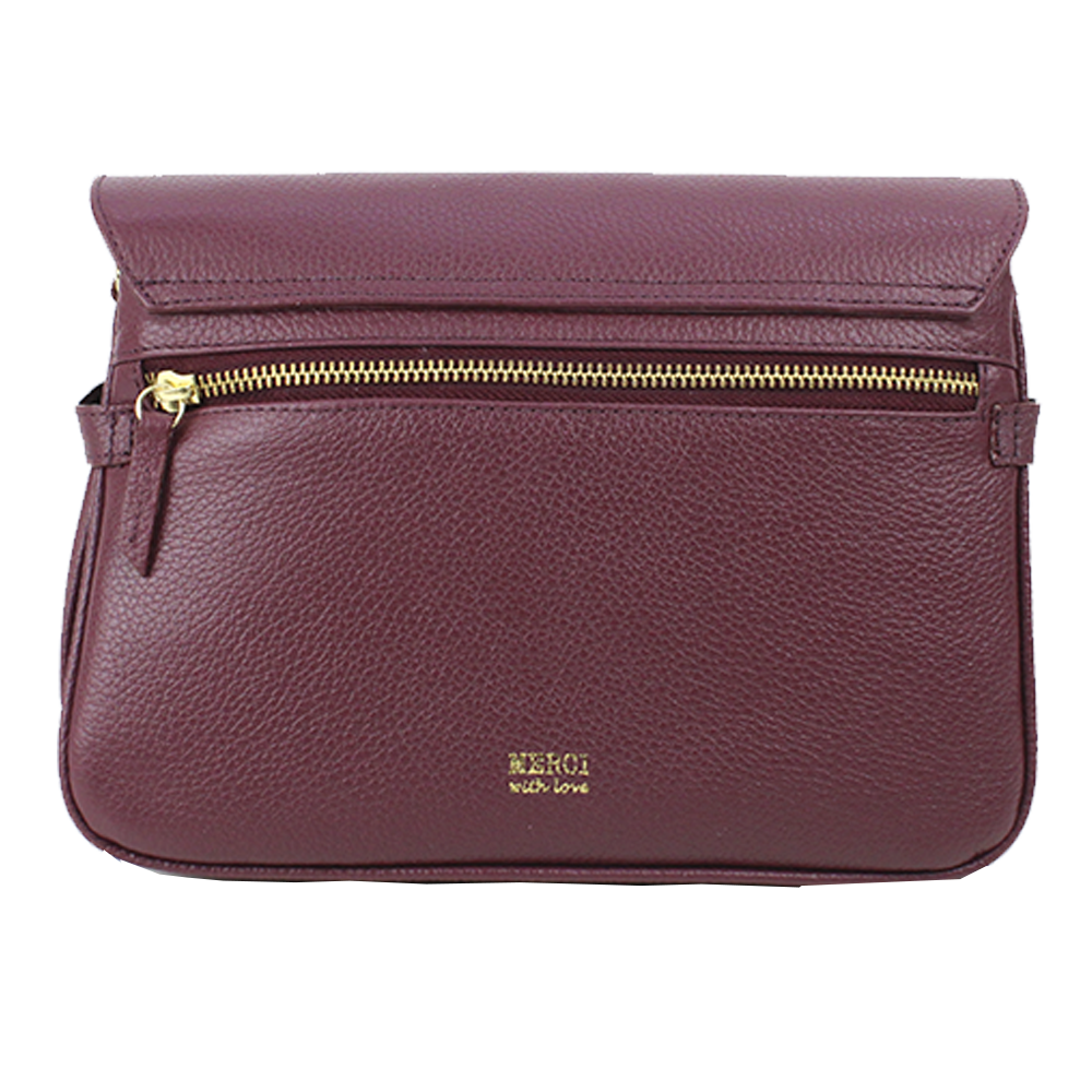 Bolsa Adele Burgundy Liso Pronta Entrega