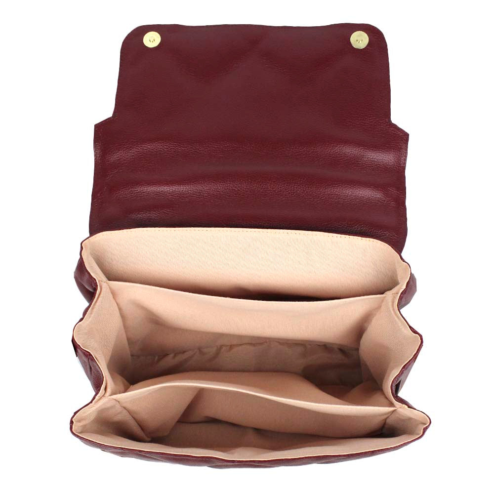 Bolsa Adele G Matelasse Burgundy Liso Pronta Entrega