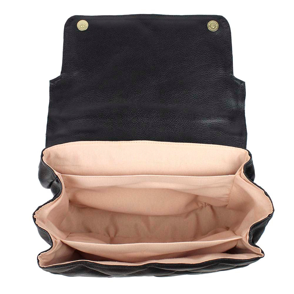 Bolsa Adele G Matelasse Preto Liso Pronta Entrega
