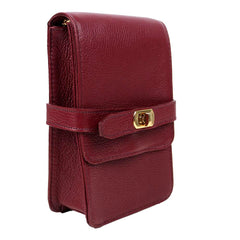 Bolsa Adele Pocket Alça corrente Burgundy Liso Pronta Entrega