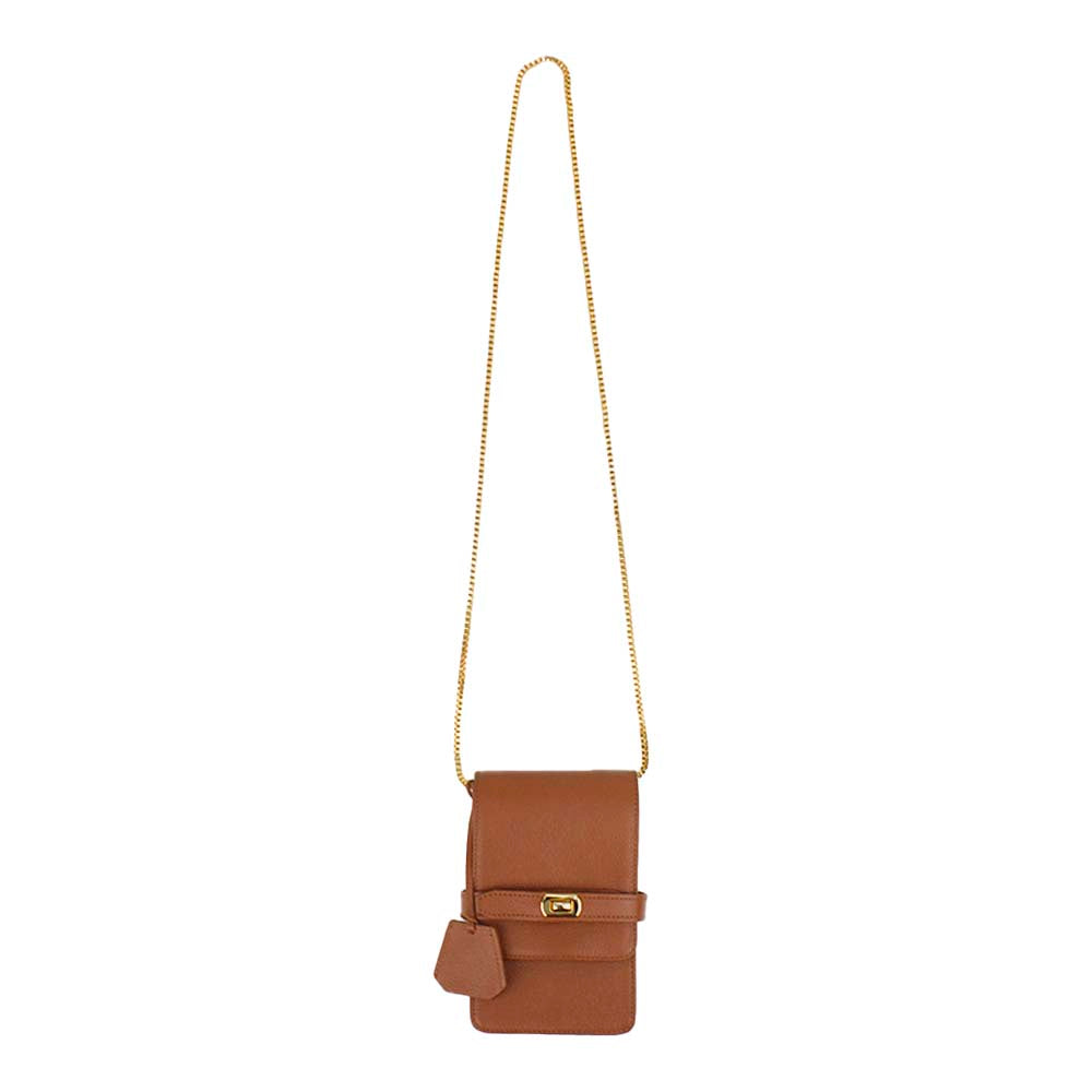 Bolsa Adele Pocket Alça corrente Caramelo Liso Pronta Entrega