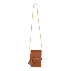 Bolsa Adele Pocket Alça corrente Caramelo Liso Pronta Entrega