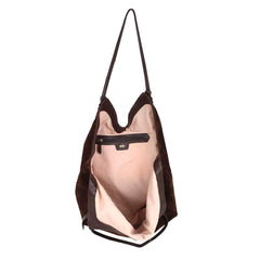 Bolsa Alix Camurça Chocolate com Café Pronta Entrega