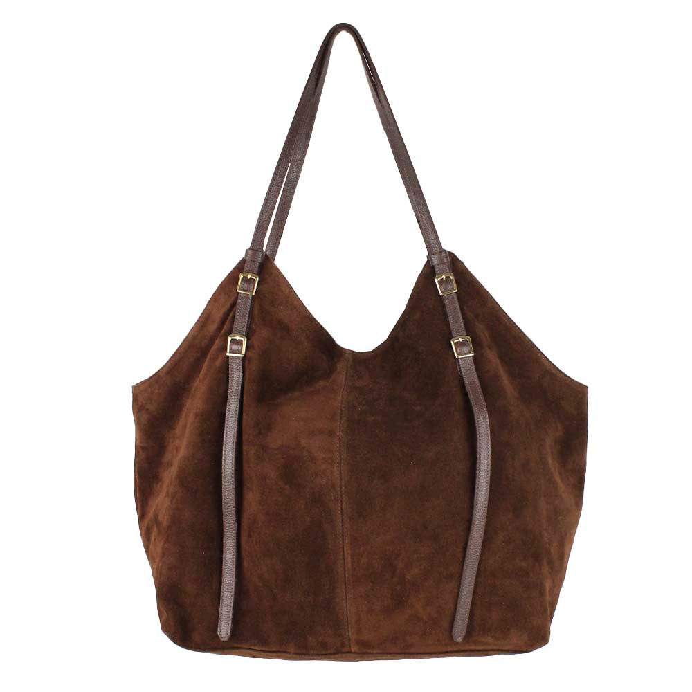 Bolsa Alix Camurça Chocolate com Café Pronta Entrega