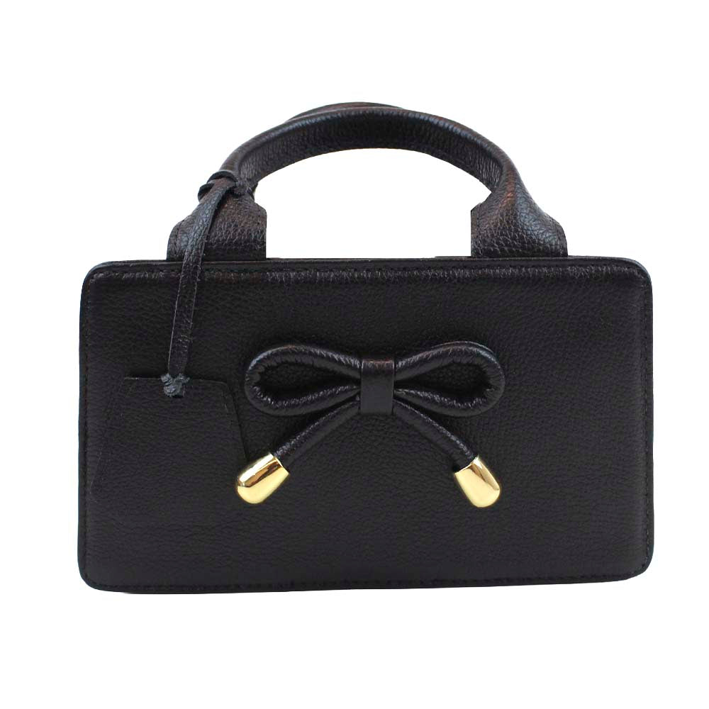 Bolsa Clémence Mini Preto Liso Pronta Entrega