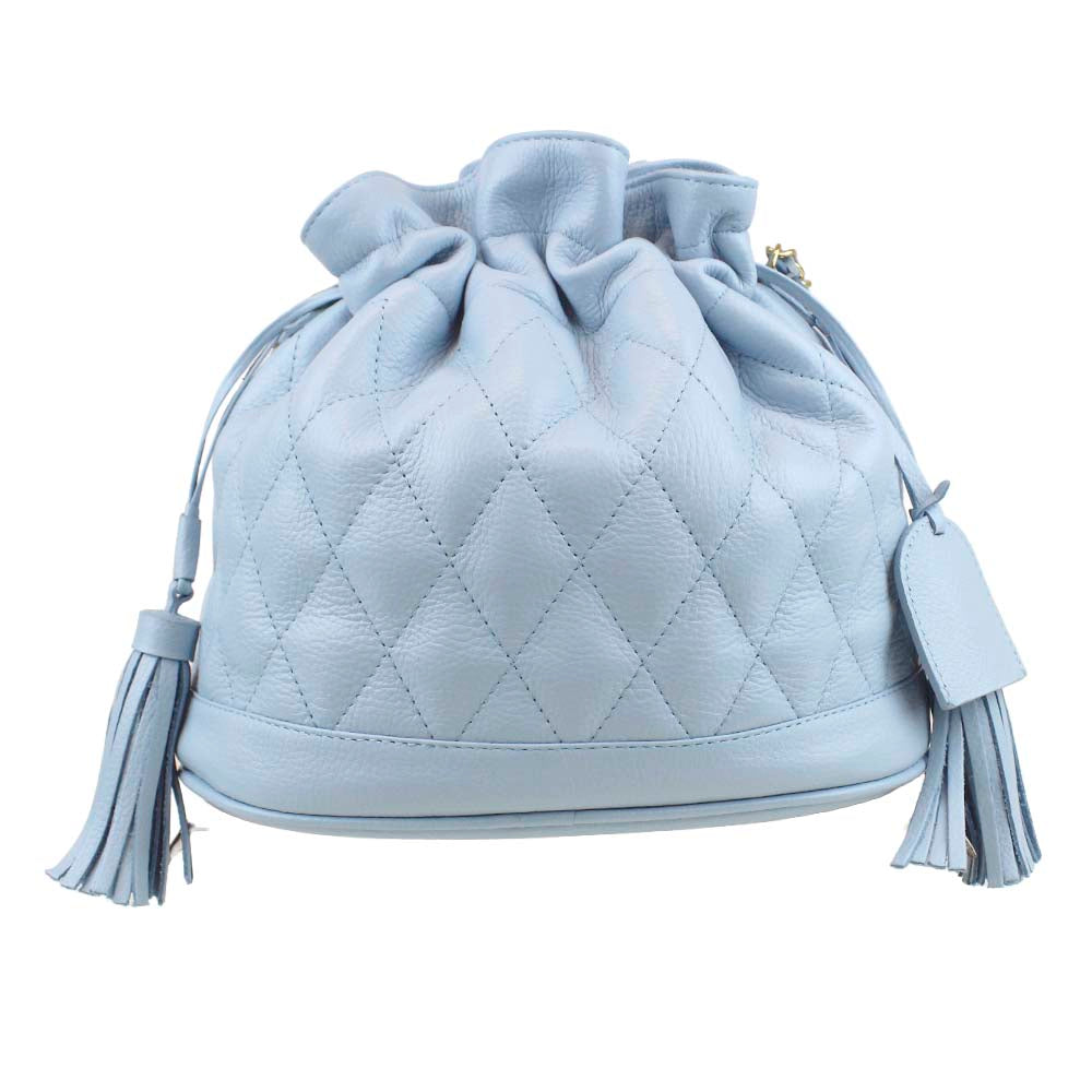 Bolsa Ava M Matelasse Azul Bebê Pronta Entrega