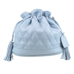 Bolsa Ava M Matelasse Azul Bebê Pronta Entrega