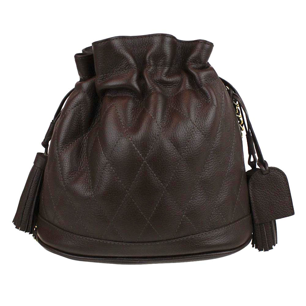 Bolsa Ava M Matelasse Café Pronta Entrega