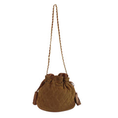 Bolsa Ava M Matelasse Camurça Caju com Caramelo Liso Pronta Entrega
