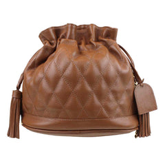 Bolsa Ava M Matelasse Caramelo Liso Pronta Entrega