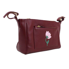Bolsa Carrinho Tulipa em Couro