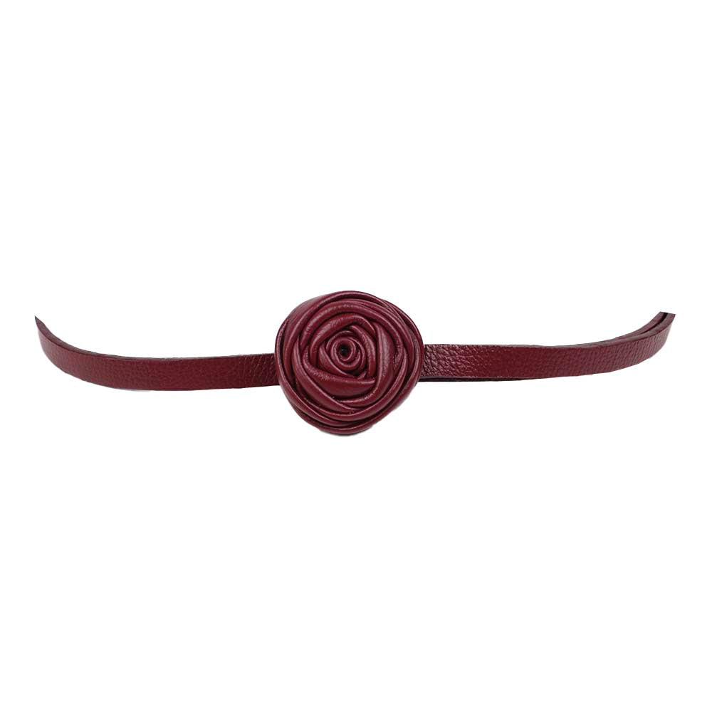 Cinto Rosie Burgundy Liso Pronta Entrega