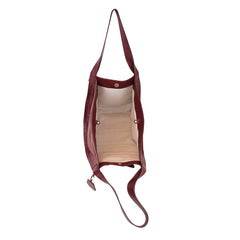 Bolsa Clémence Tote Burgundy Liso Pronta Entrega