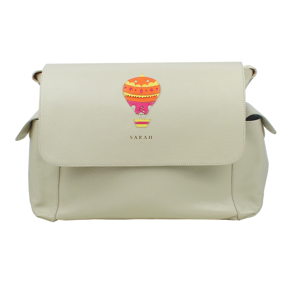 Bolsa de Bebê Balão Sarah em Couro Personalizada