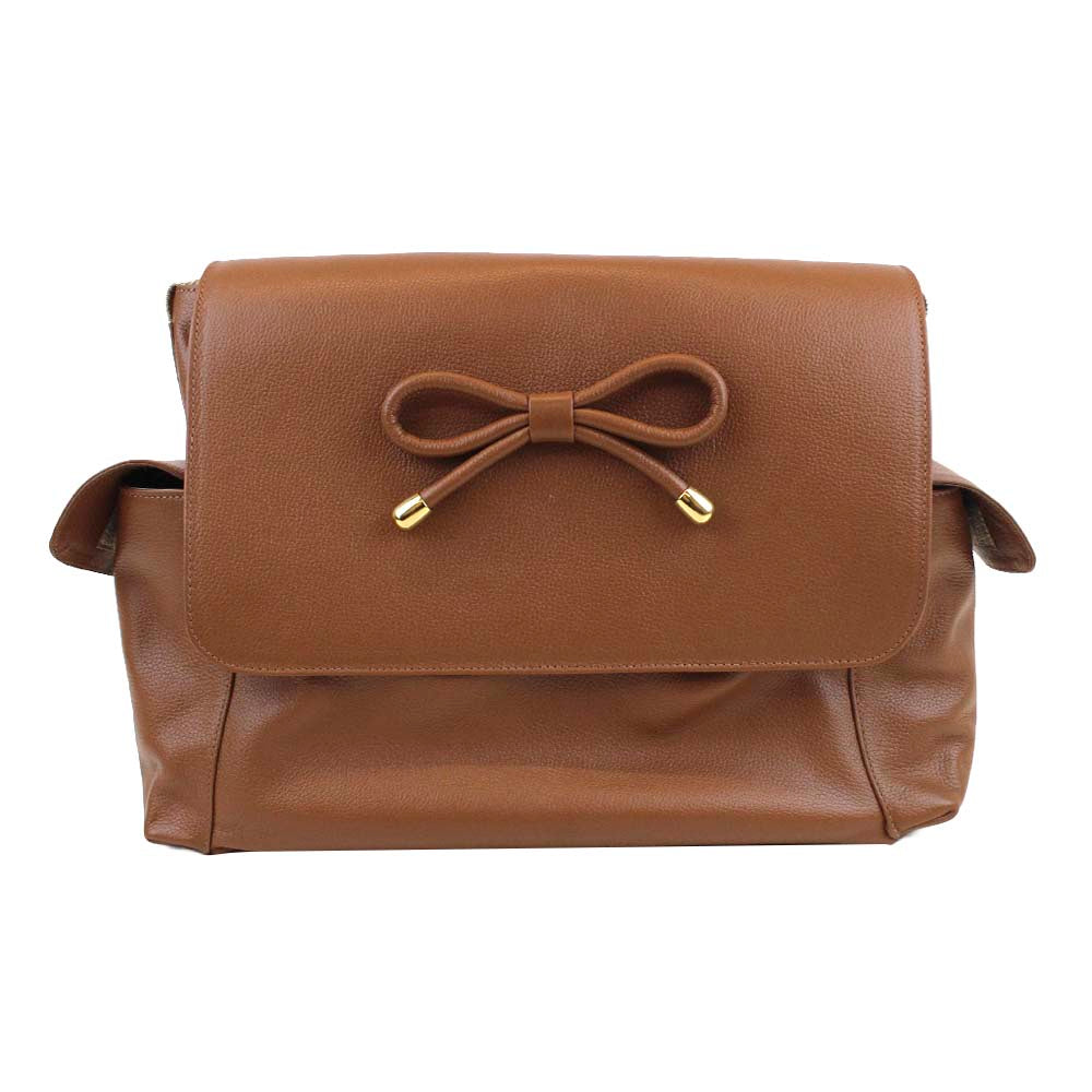 Bolsa de Bebê Laço Codornê em Couro
