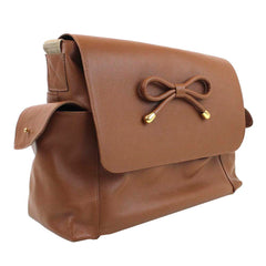 Bolsa de Bebê Laço Codornê em Couro