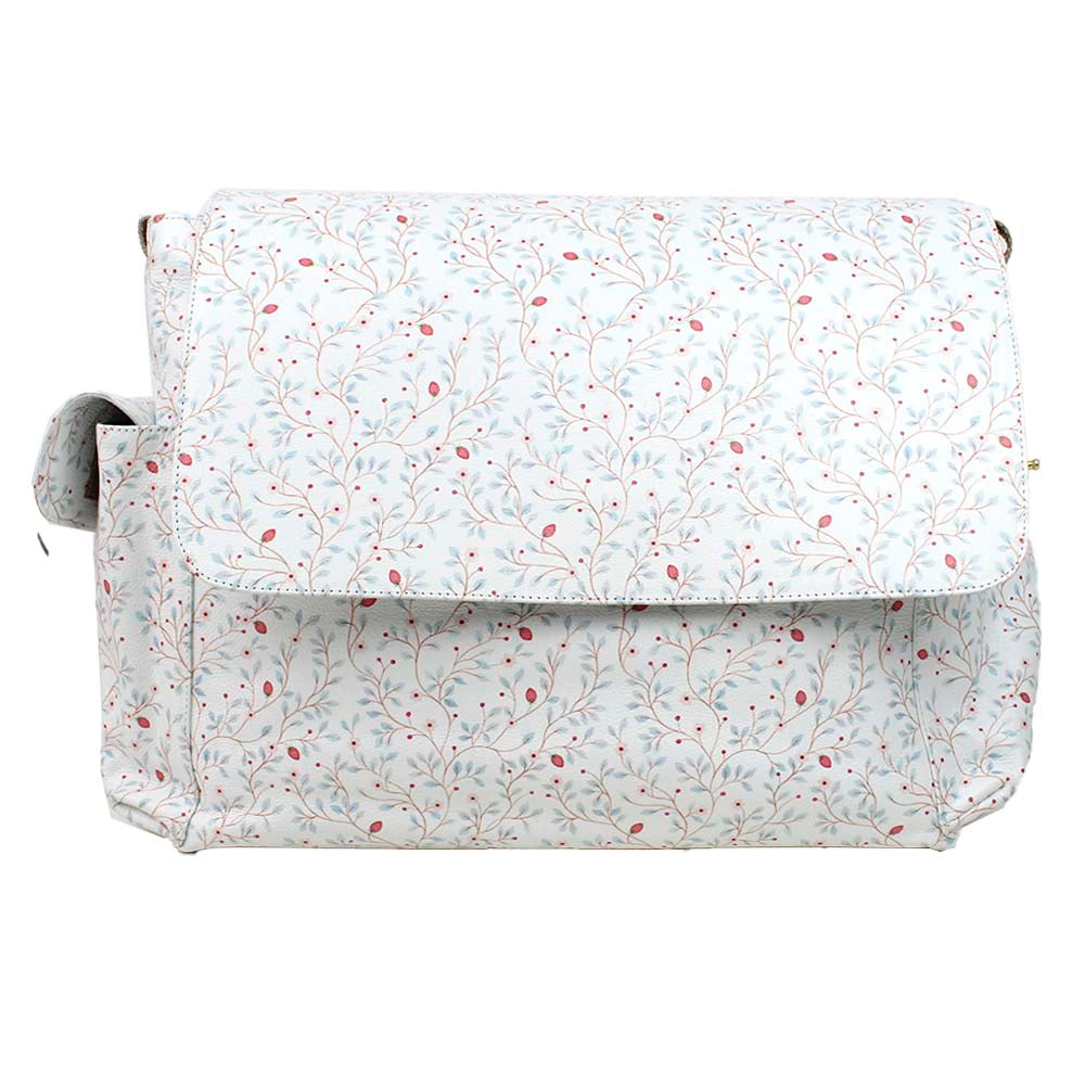 Bolsa de Bebê Estampa Blossom em Couro Personalizada