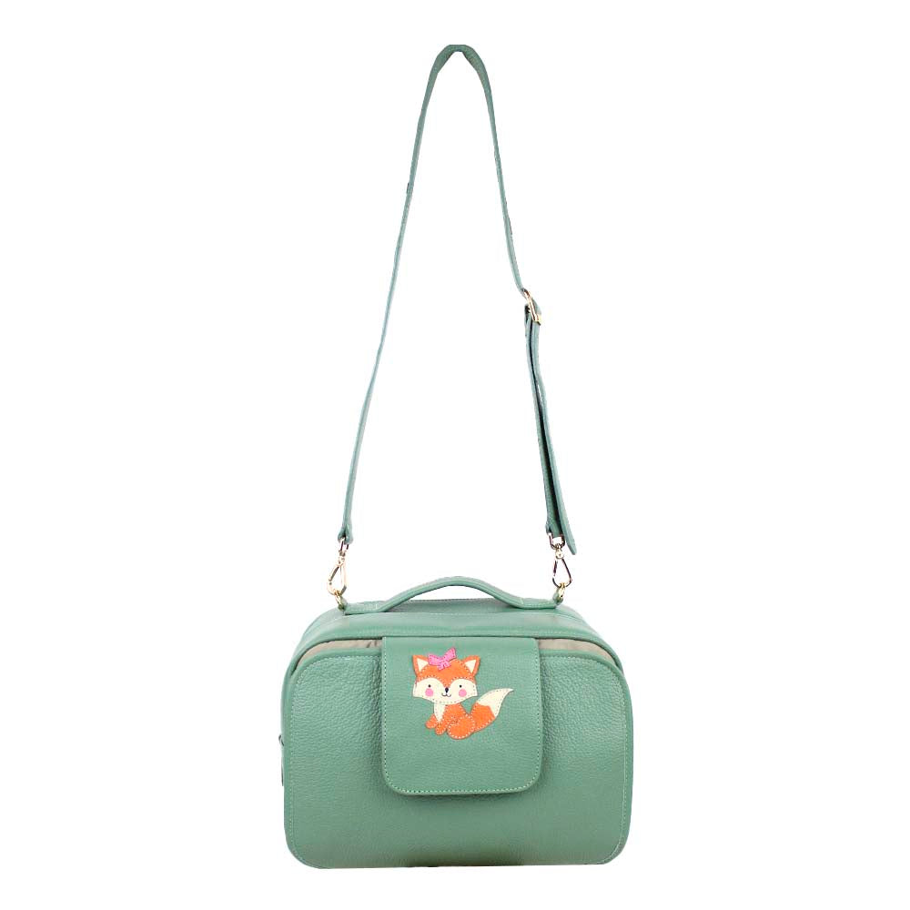 Bolsa de Bebê Mini Raposa Feminina em Couro Personalizada