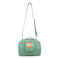 Bolsa de Bebê Mini Raposa Feminina em Couro Personalizada