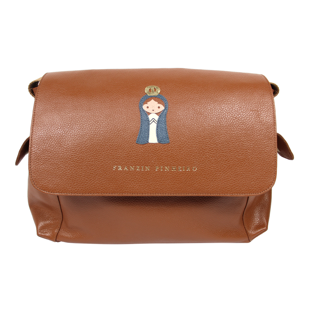 Bolsa de Bebê Nossa Senhora em Couro