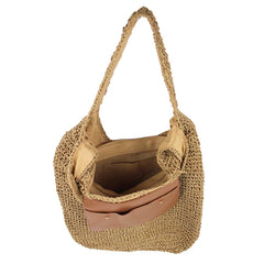 Bolsa de Praia Heloise Caramelo Liso Pronta Entrega
