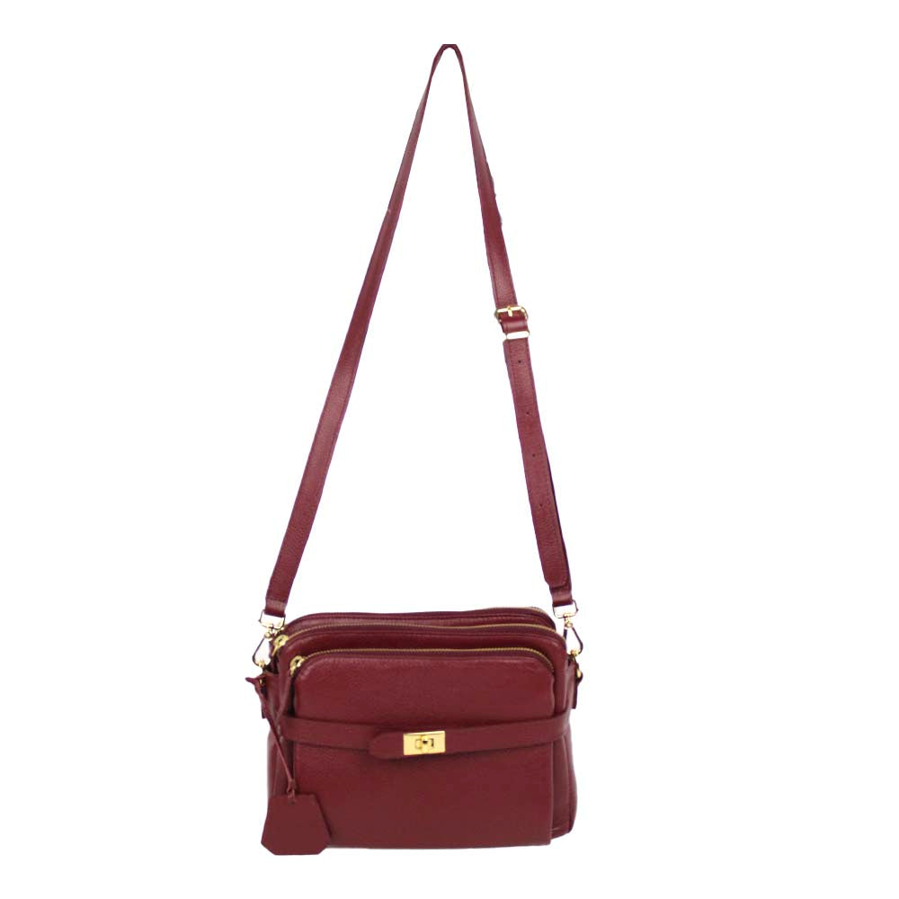 Bolsa Travel Burgundy Liso Pronta Entrega
