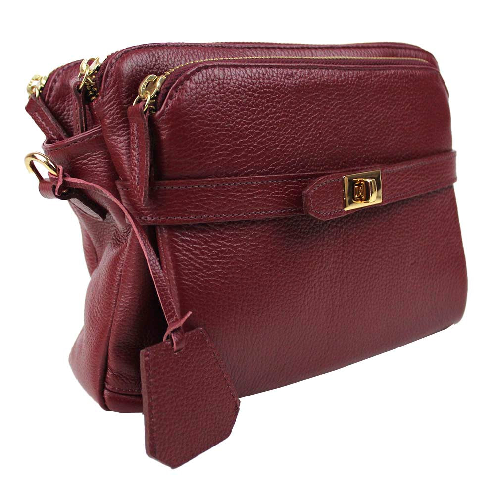 Bolsa Travel Burgundy Liso Pronta Entrega