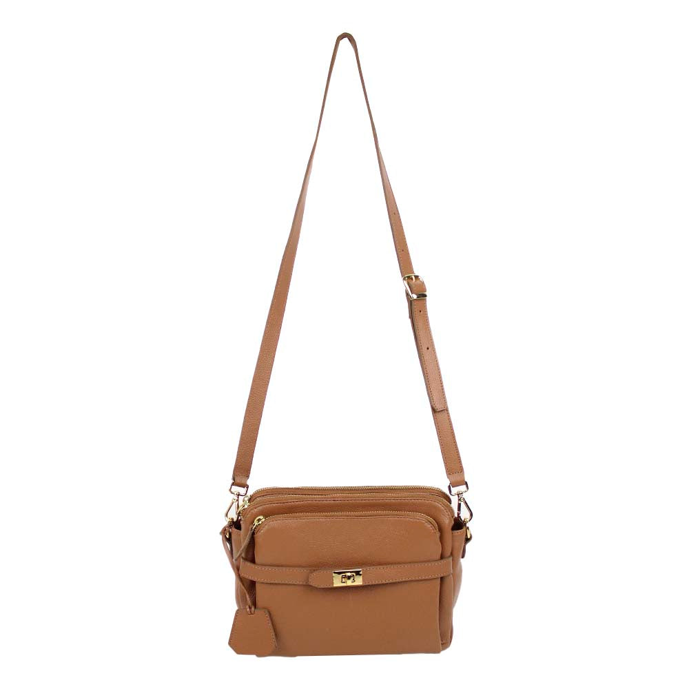 Bolsa Travel Caramelo Liso Pronta Entrega