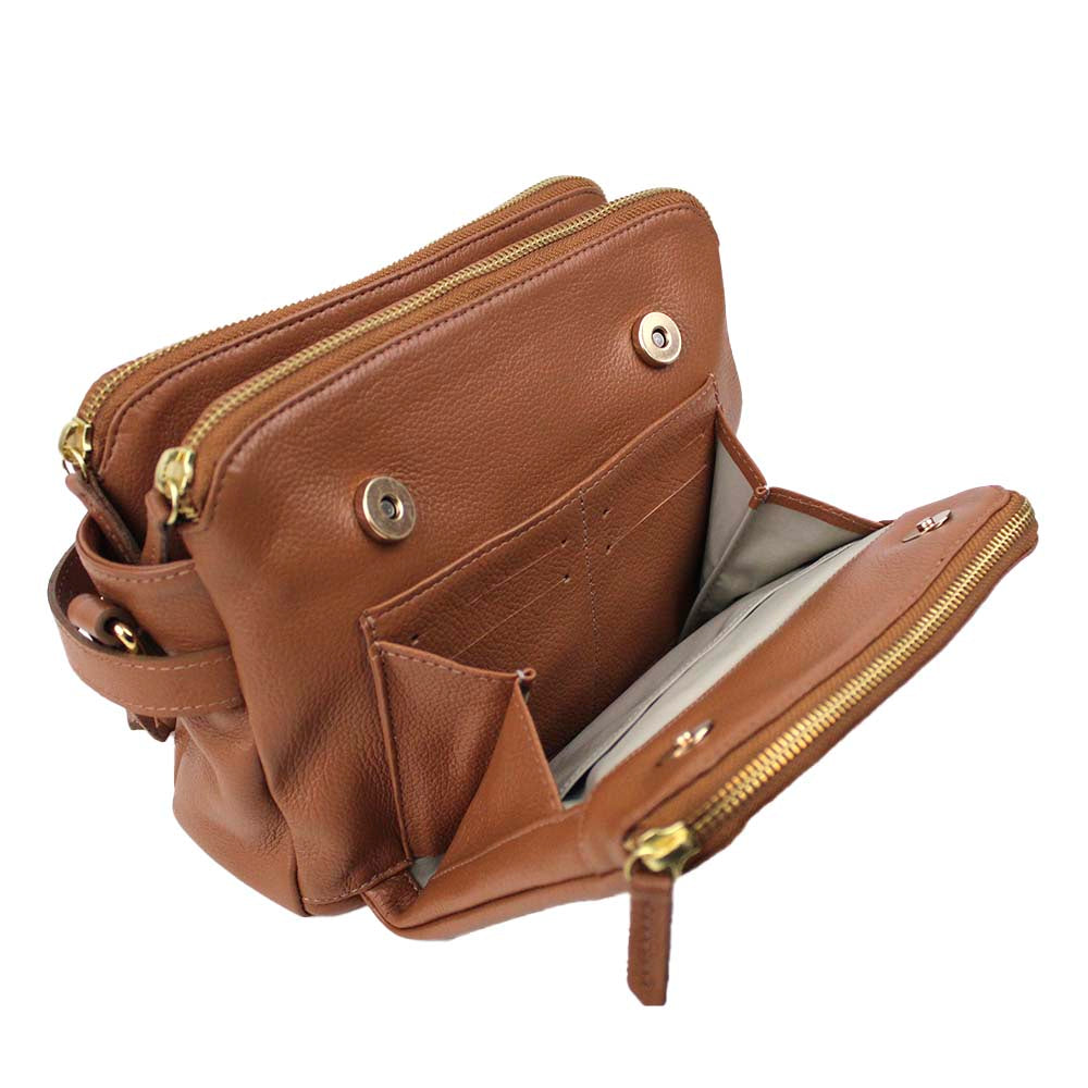 Bolsa Travel Caramelo Liso Pronta Entrega