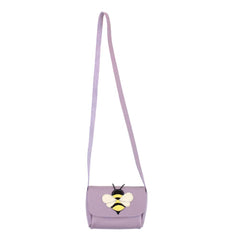Bolsa Infantil Abelha Lilás Liso Pronta Entrega