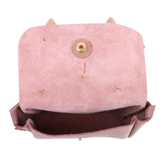 Bolsa Infantil Laço Coquette Algodão Doce Liso com Rose Liso Pronta Entrega