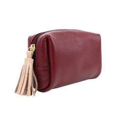 Necessaire Julie PP Burgundy com Rose Liso Pronta Entrega