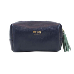 Necessaire Julie PP Marinho Liso com Jade Pronta Entrega