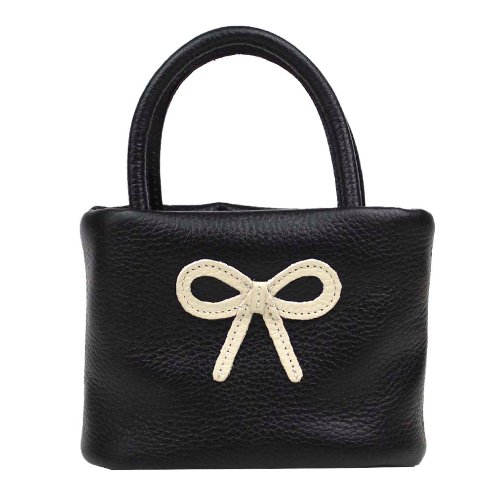 Bolsa Infantil Oli Laço Rococó em Couro Personalizada