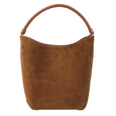 Bolsa Rosie Camurça Caju com Caramelo Liso Pronta Entrega