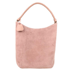 Bolsa Rosie Camurça Ipê Rosa Algodão Doce Liso Pronta Entrega