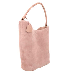 Bolsa Rosie Camurça Ipê Rosa Algodão Doce Liso Pronta Entrega