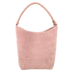 Bolsa Rosie Camurça Ipê Rosa Algodão Doce Liso Pronta Entrega