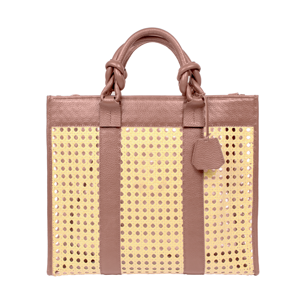 Bolsa Sailor G em Couro e Palha Personalizada