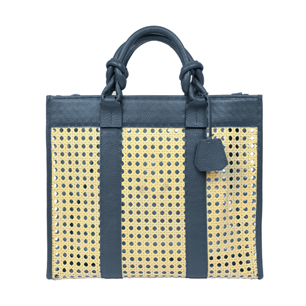 Bolsa Sailor G em Couro e Palha Personalizada