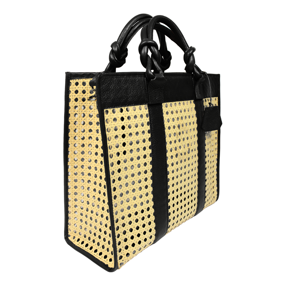 Bolsa Sailor G em Couro e Palha Personalizada