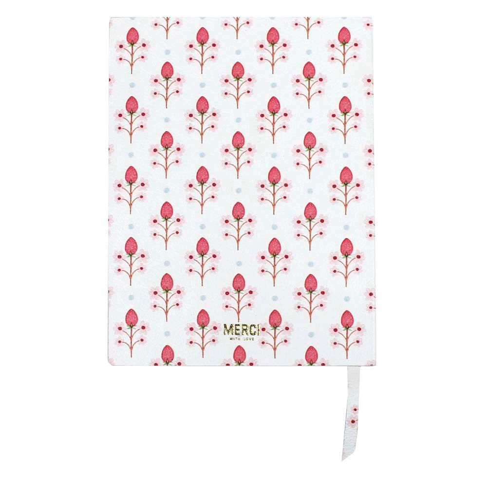 Caderno My Notes Estampa Blossom Morangos Pronta Entrega